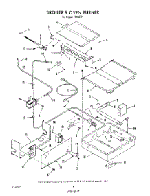 07 - Broiler And Oven Burner parts for Roper Range F8958W1 from AppliancePartsPros.com