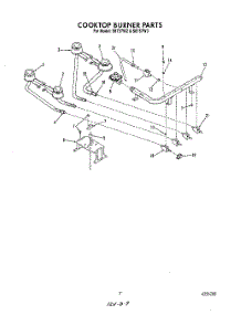 05 - Cooktop Burner parts for Roper Range S8757W3 from AppliancePartsPros.com