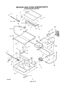 06 - Broiler And Oven Burner parts for Roper Range S8757W3 from AppliancePartsPros.com
