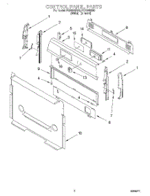 02 - Control Panel parts for Roper Range FGS335EN0 from AppliancePartsPros.com