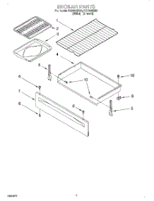 05 - Broiler parts for Roper Range FGS335EN0 from AppliancePartsPros.com