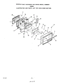 06 - Oven Door parts for Roper Range F8958W0 from AppliancePartsPros.com