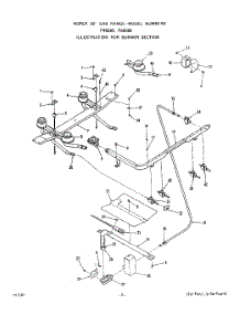 04 - Burner parts for Roper Range F6858W0 from AppliancePartsPros.com