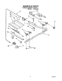 02 - Section parts for Roper Range FGP335YW1 from AppliancePartsPros.com