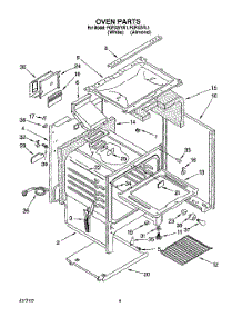 04 - Section parts for Roper Range FGP335YW1 from AppliancePartsPros.com