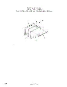 07 - Oven Door parts for Roper Range 1425W1A from AppliancePartsPros.com