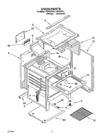 04 - Section parts for Roper Range FGP310YW1 from AppliancePartsPros.com