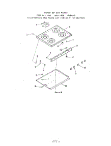 03 - Main Top parts for Roper Range 1405W1A from AppliancePartsPros.com