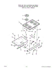 03 - Griddle parts for Roper Range 1395W3A from AppliancePartsPros.com