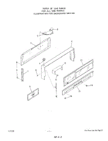 02 - Main Top parts for Roper Range 1305W1A from AppliancePartsPros.com