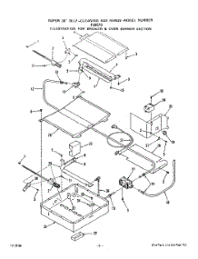 06 - Top Burner parts for Roper Range F8957W0 from AppliancePartsPros.com