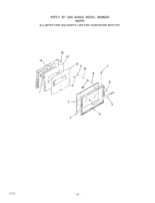 06 - Oven Door parts for Roper Range S6507X0 from AppliancePartsPros.com