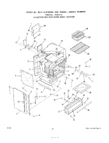 06 - Oven Door parts for Roper Range 1456X0A from AppliancePartsPros.com