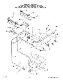 05 - Section parts for Roper Range 1255W1A from AppliancePartsPros.com