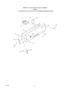 02 - Backguard parts for Roper Range F4397W0 from AppliancePartsPros.com