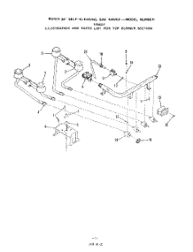 02 - Main Top parts for Roper Range 1456W2A from AppliancePartsPros.com