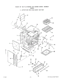 06 - Oven Door parts for Roper Range 1456W2A from AppliancePartsPros.com