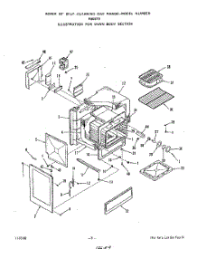 07 - Oven Door parts for Roper Range F8557W0 from AppliancePartsPros.com