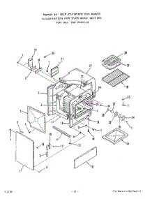 08 - Oven Door parts for Roper Range 1347W0A from AppliancePartsPros.com