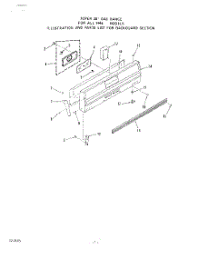 02 - Main Top parts for Roper Range 1446W0A from AppliancePartsPros.com