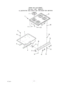 03 - Burner parts for Roper Range 1446W1A from AppliancePartsPros.com