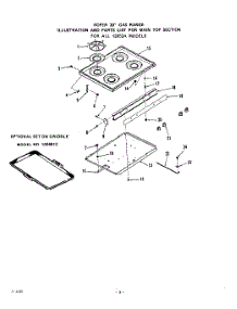 03 - Burner parts for Roper Range 1335W3A from AppliancePartsPros.com