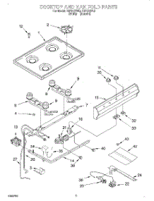 03 - Cooktop And Manifold, Literature parts for Roper Range FGP215VL6 from AppliancePartsPros.com