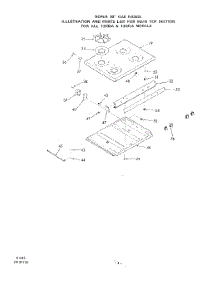 03 - Burner parts for Roper Range 1333W0A from AppliancePartsPros.com