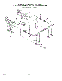 06 - Broiler And Oven Burner parts for Roper Range 1395W2A from AppliancePartsPros.com