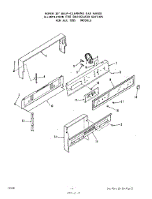 02 - Main Top parts for Roper Range 1355W1A from AppliancePartsPros.com