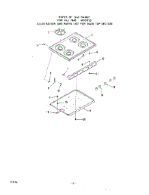 03 - Burner parts for Roper Range 1445W0A from AppliancePartsPros.com