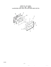 07 - Oven Door parts for Roper Range 1445W0A from AppliancePartsPros.com