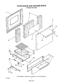 05 - Oven Door And Broiler parts for Roper Range FGP215VW0 from AppliancePartsPros.com