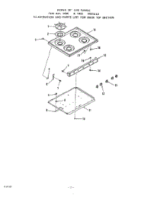 03 - Burner parts for Roper Range 1435W1A from AppliancePartsPros.com