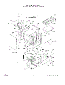 04 - Oven Door parts for Roper Range 1423W0A from AppliancePartsPros.com