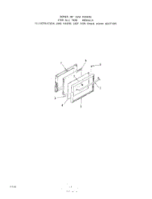 07 - Oven Door parts for Roper Range 1436W1A from AppliancePartsPros.com
