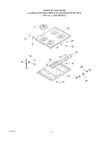 03 - Burner parts for Roper Range 1233Z2A from AppliancePartsPros.com
