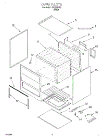 02 - Oven, Literature parts for Roper Range FGP215EW2 from AppliancePartsPros.com