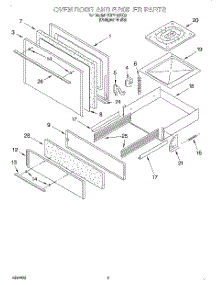 03 - Oven Door And Broiler parts for Roper Range FGP215EQ3 from AppliancePartsPros.com