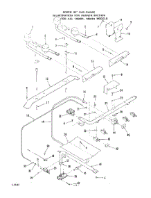 04 - Burner parts for Roper Range 1444W1A from AppliancePartsPros.com