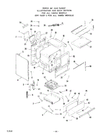 06 - Section parts for Roper Range 1444W1A from AppliancePartsPros.com