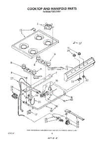 06 - Cooktop And Manifold , Lit / Optional parts for Roper Range FGP215VW1 from AppliancePartsPros.com