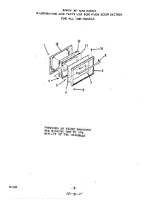 Oven Door parts for Roper Range 1444W2A from AppliancePartsPros.com