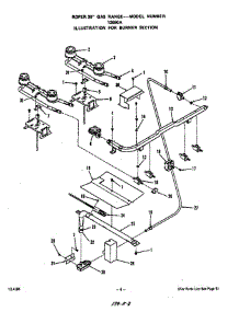 Burner parts for Roper Range 1266W0A from AppliancePartsPros.com