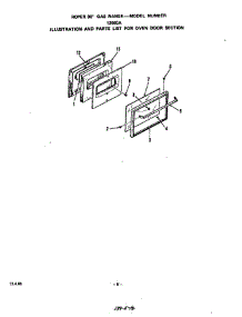 Oven Door parts for Roper Range 1266W0A from AppliancePartsPros.com