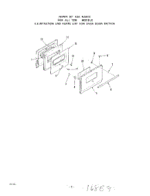 06 - Oven Door parts for Roper Range 1215W1A from AppliancePartsPros.com