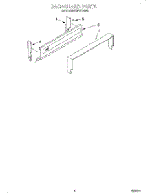 05 - Backguard, Literature parts for Roper Range FGP210VW6 from AppliancePartsPros.com