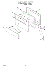 03 - Oven Door parts for Roper Range FEP210EN1 from AppliancePartsPros.com