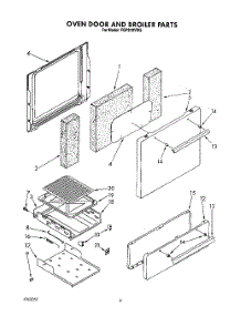 02 - Oven Door And Broiler parts for Roper Range FGP210VW5 from AppliancePartsPros.com