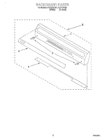 04 - Backguard, Literature parts for Roper Range FEP210EW1 from AppliancePartsPros.com